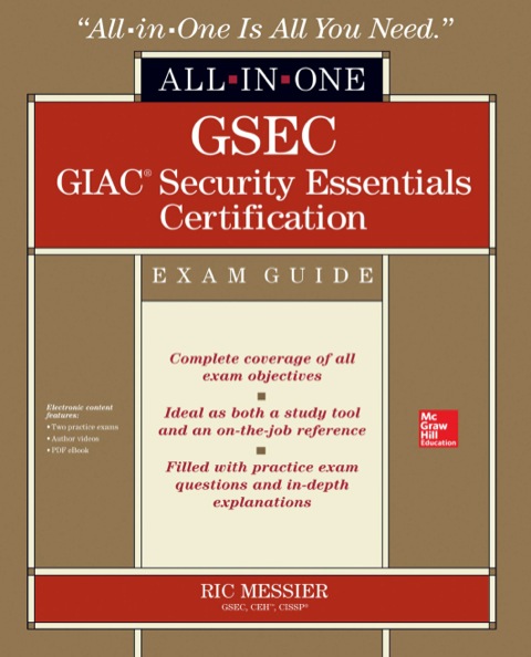 Cover image for book GSEC GIAC Security Essentials Certification All-in-One Exam Guide