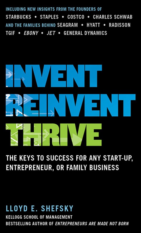 Cover image for book Invent, Reinvent, Thrive: The Keys to Success for Any Start-Up, Entrepreneur, or Family Business