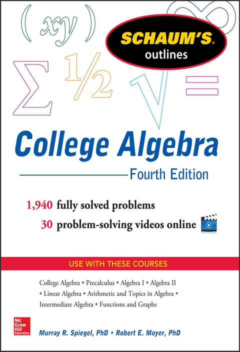 Cover image for book Schaum's Outline of College Algebra, Fourth Edition