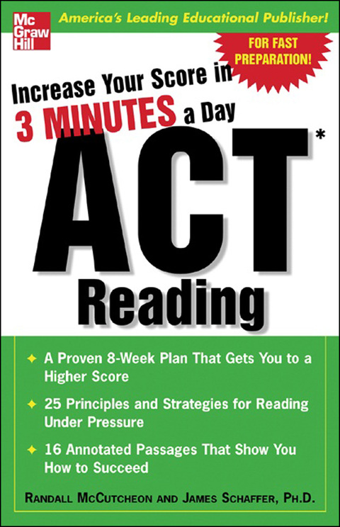 Cover image for book Increase Your Score In 3 Minutes A Day: ACT Reading