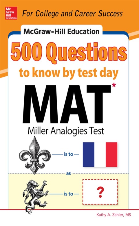 Cover image for book McGraw-Hill Education 500 MAT Questions to Know by Test Day