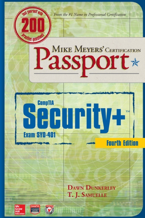 Cover image for book Mike Meyers’ CompTIA Security+ Certification Passport, Fourth Edition  (Exam SY0-401)