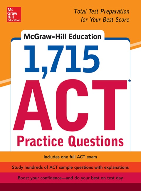 Cover image for book McGraw-Hill Education 1,715 ACT Practice Questions