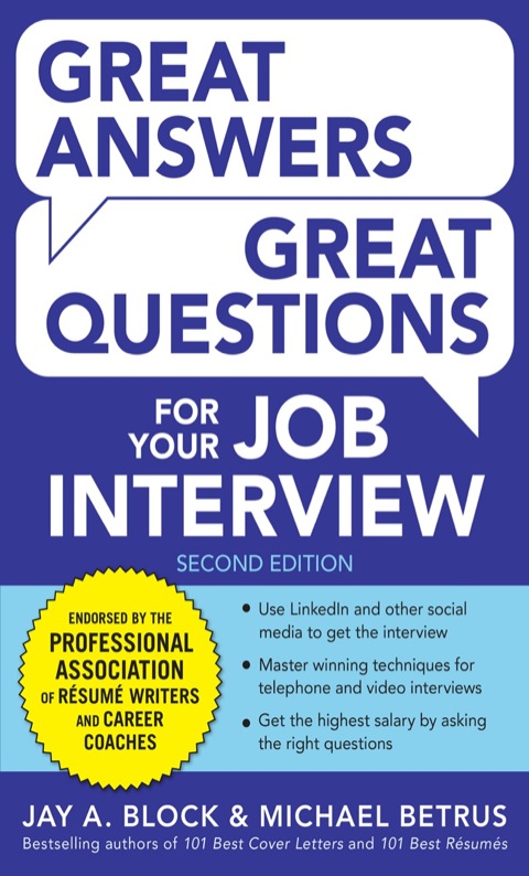 Cover image for book Great Answers, Great Questions For Your Job Interview