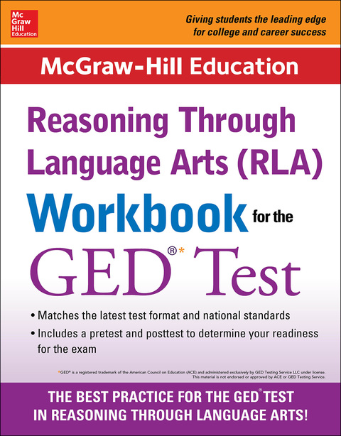 Cover image for book McGraw-Hill Education RLA Workbook for the GED Test