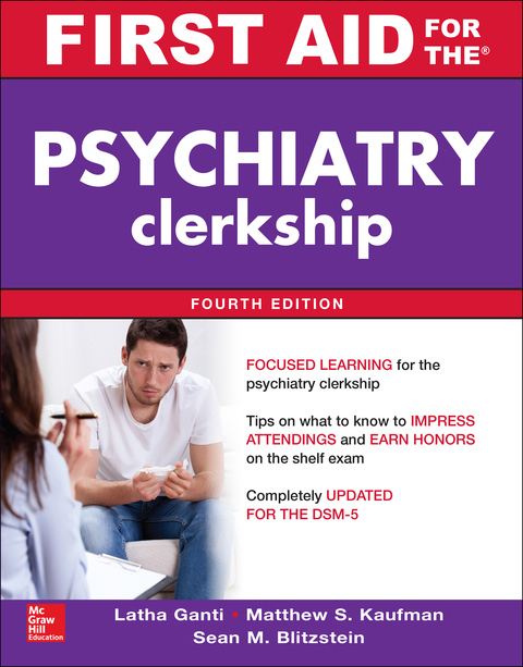 Cover image for book First Aid for the Psychiatry Clerkship, Fourth Edition