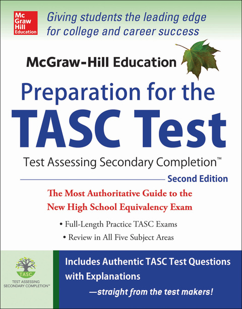Cover image for book McGraw-Hill Education Preparation for the TASC Test 2nd Edition