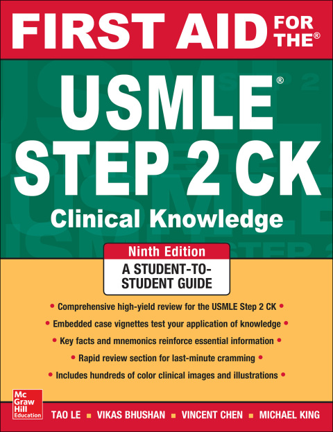 Cover image for book First Aid for the USMLE Step 2 CK, Ninth Edition