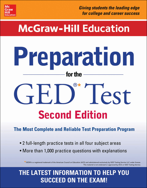 Cover image for book McGraw-Hill Education Preparation for the GED Test 2nd Edition