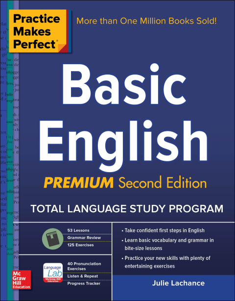 Cover image for book Practice Makes Perfect Basic English, Second Edition