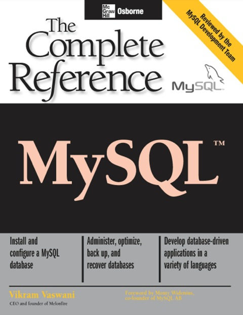 Cover image for book MySQL: The Complete Reference