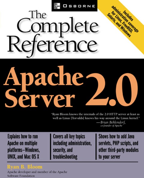 Cover image for book Apache Server 2.0: The Complete Reference