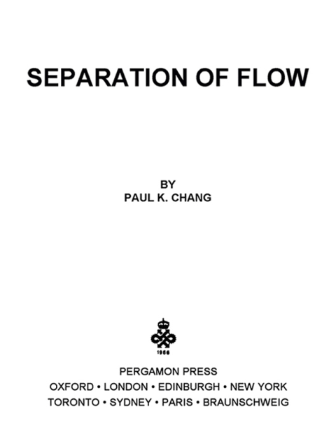 Cover image for book Separation of Flow