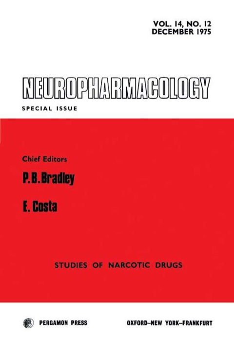 Cover image for book Neuropharmacology: Studies of Narcotic Drugs
