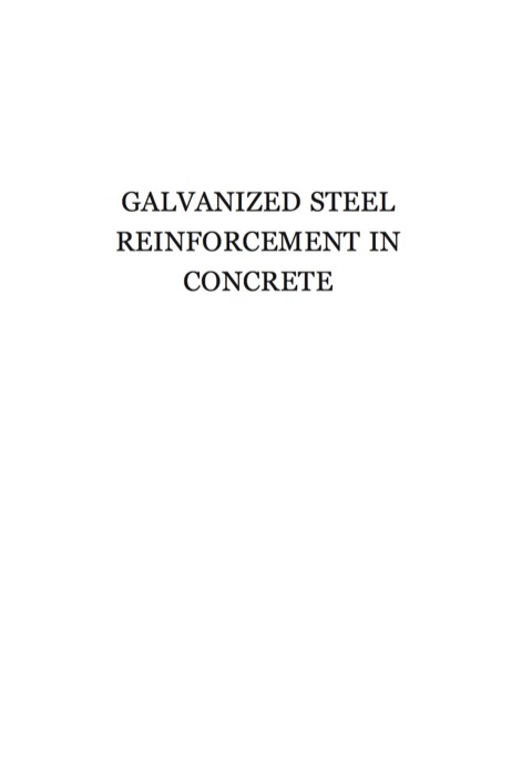 Cover image for book Galvanized Steel Reinforcement in Concrete