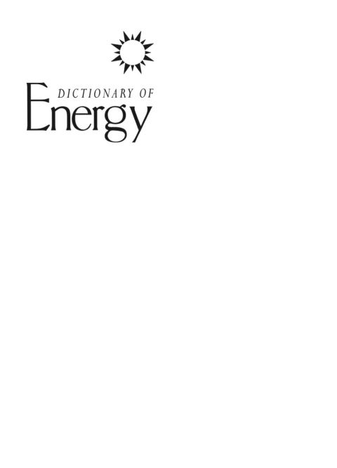 Cover image for book Dictionary of Energy