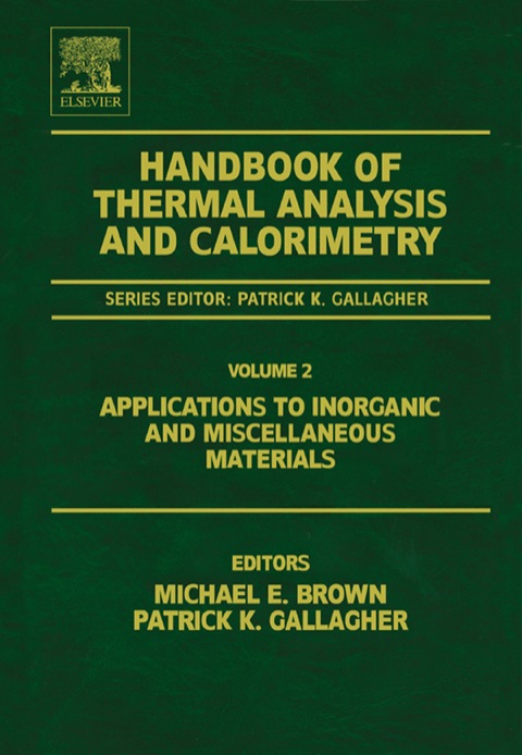 Cover image for book Handbook of Thermal Analysis and Calorimetry
