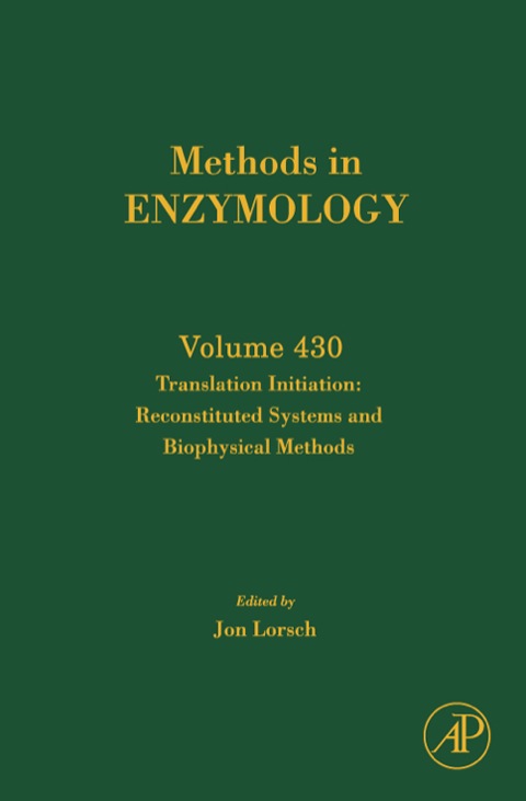 Cover image for book Translation Initiation: Reconstituted Systems and Biophysical Methods