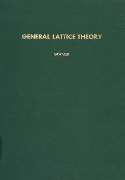 Cover image for book General Lattice Theory