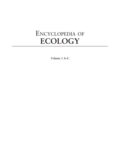 Cover image for book Encyclopedia of Ecology