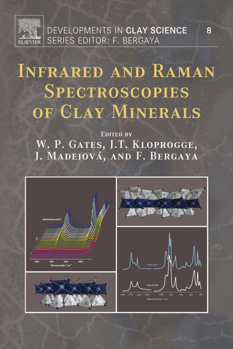 Cover image for book Infrared and Raman Spectroscopies of Clay Minerals