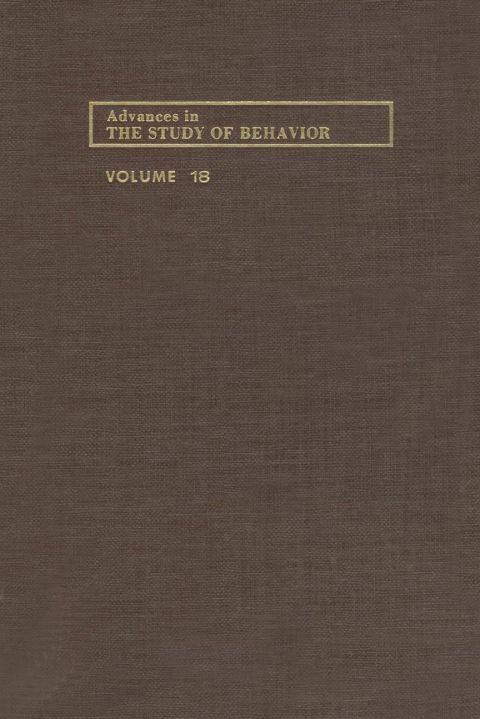 [1825 days] ADVANCES IN THE STUDY OF BEHAVIOR V 18
