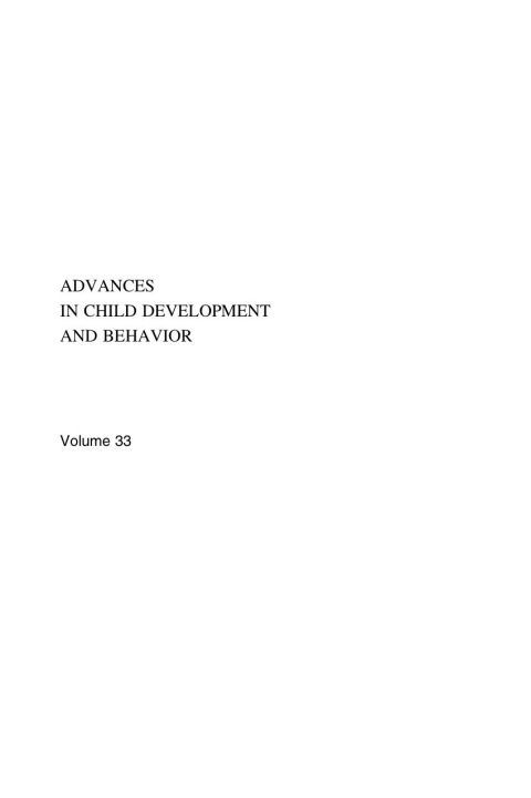 Cover image for book Advances in Child Development and Behavior