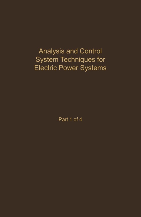 Cover image for book Control and Dynamic Systems V41: Analysis and Control System Techniques for Electric Power Systems Part 1 of 4: Advances in Theory and Applications
