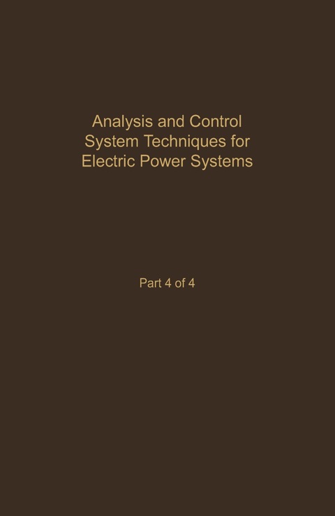 Cover image for book Control and Dynamic Systems V44: Analysis and Control System Techniques for Electric Power Systems Part 4 of 4: Advances in Theory and Applications