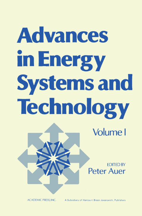 Cover image for book Advances in Energy Systems and Technology: Volume 1