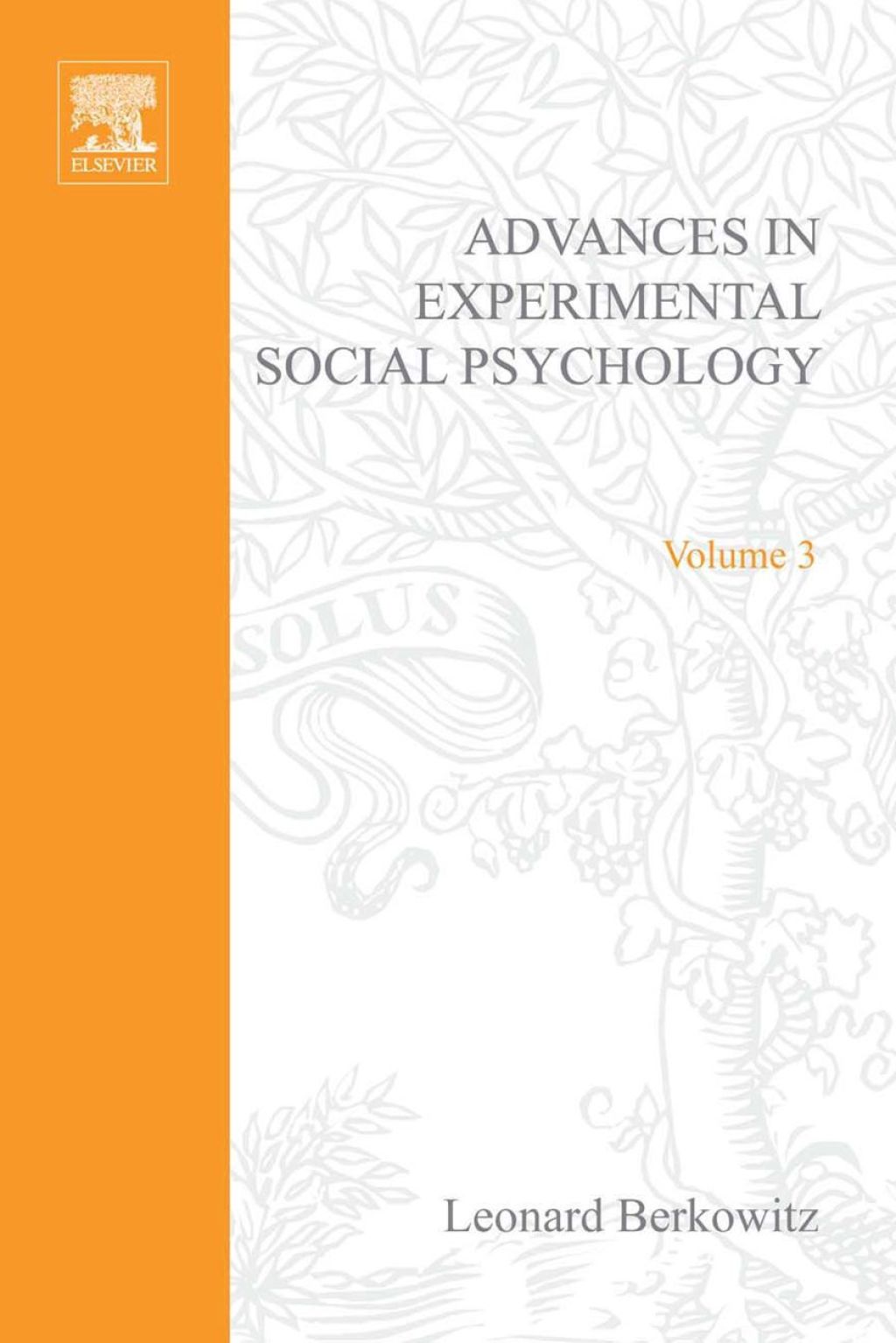 ADV EXPERIMENTAL SOCIAL PSYCHOLOGY VOL 3 (eBook) - AUTHOR,  UNKNOWN