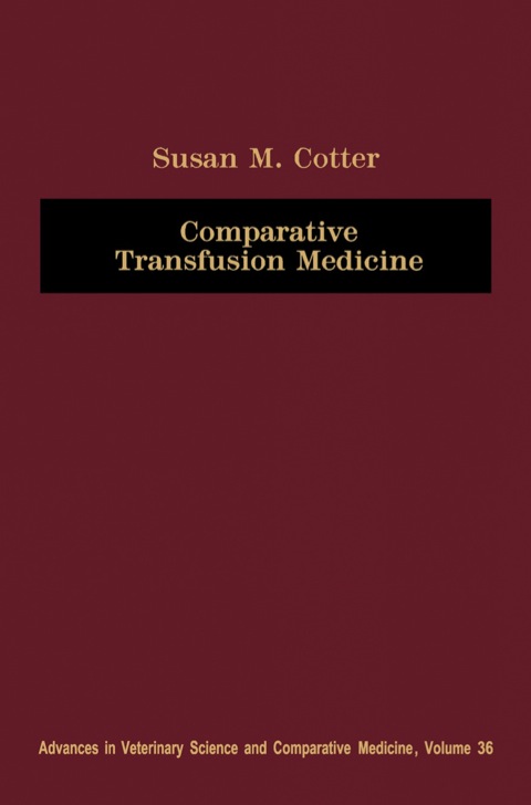 Cover image for book Comparative Transfusion Medicine