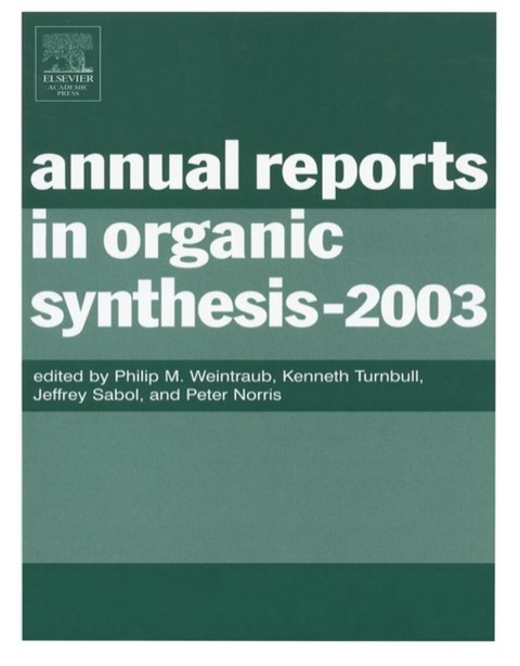 Cover image for book Annual Reports in Organic Synthesis (2003)