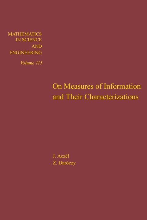 Cover image for book On measures of information and their characterizations