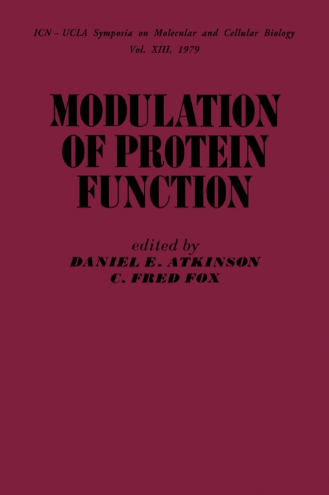 Cover image for book Modulation of  Protein Function