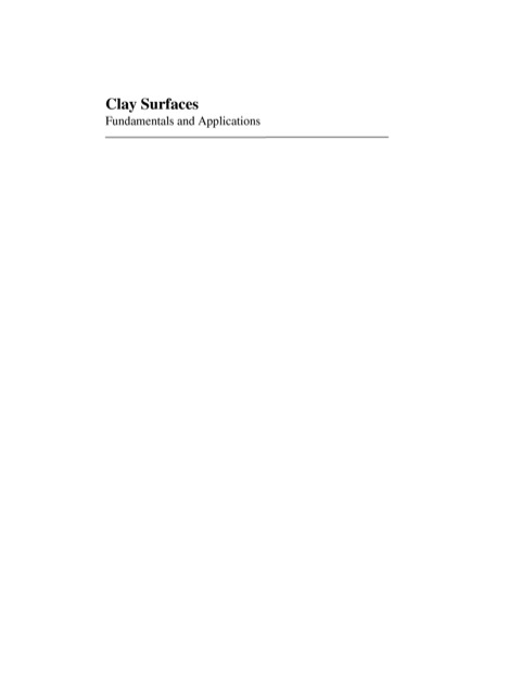 Cover image for book Clay Surfaces: Fundamentals and Applications