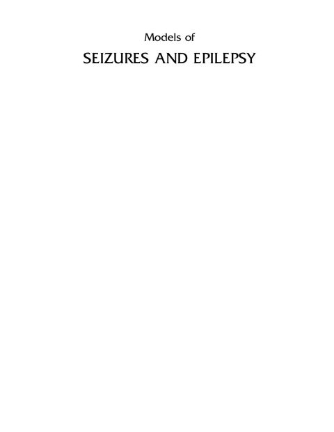 Cover image for book Models of Seizures and Epilepsy