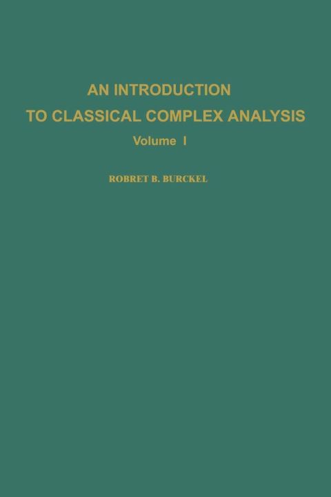Cover image for book An introduction to classical complex analysis. Volume I