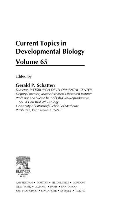 Cover image for book Current Topics in Developmental Biology