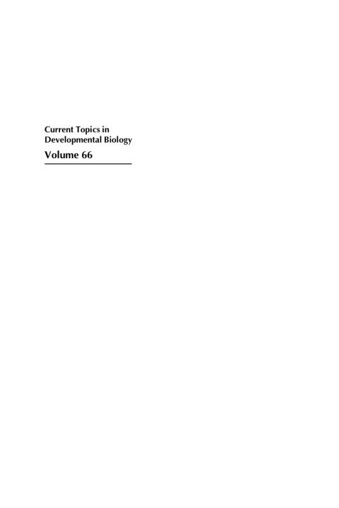 Cover image for book Current Topics in Developmental Biology