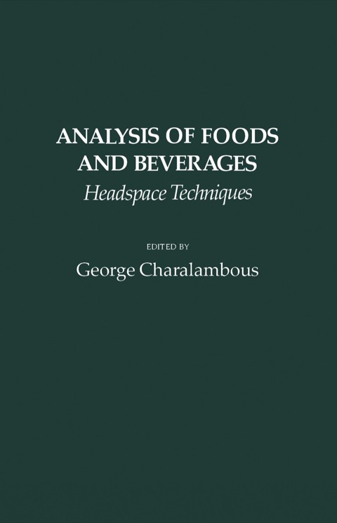 Cover image for book Analysis of foods and beverages: Headspace techniques