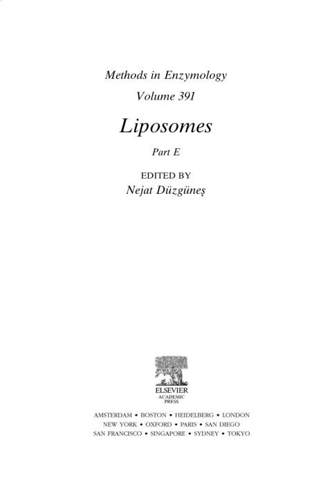 Cover image for book Liposomes, Part E