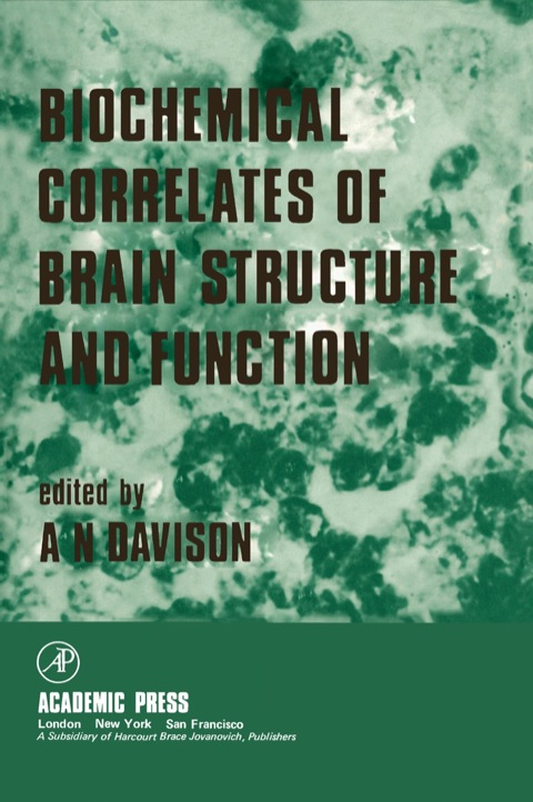 Cover image for book Biochemical Correlates of Brain Structure and Function