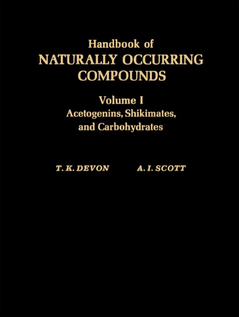 Cover image for book Handbook of Naturally Occurring Compounds V1