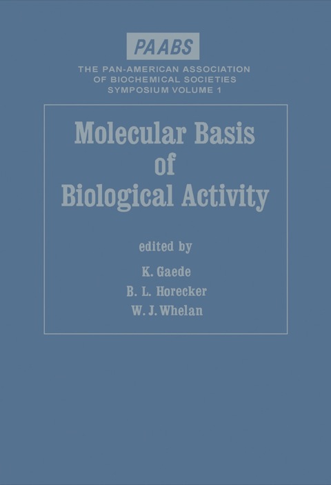 Cover image for book Molecular Basis of Biological Activity