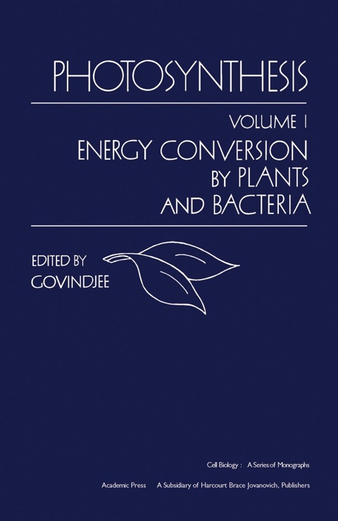 Cover image for book Photosynthesis V1: Energy Conversion by Plants and Bacteria