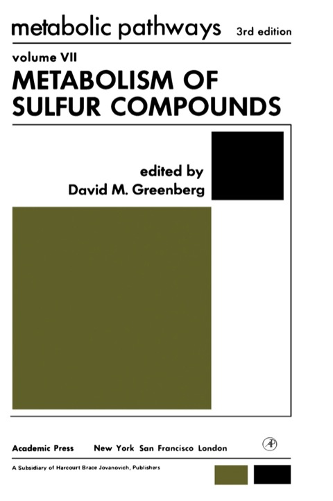 Cover image for book Metabolism of Sulfur Compounds