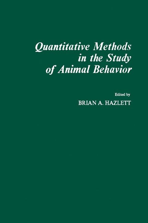 Cover image for book Quantitative Methods in The Study of Animal behavior
