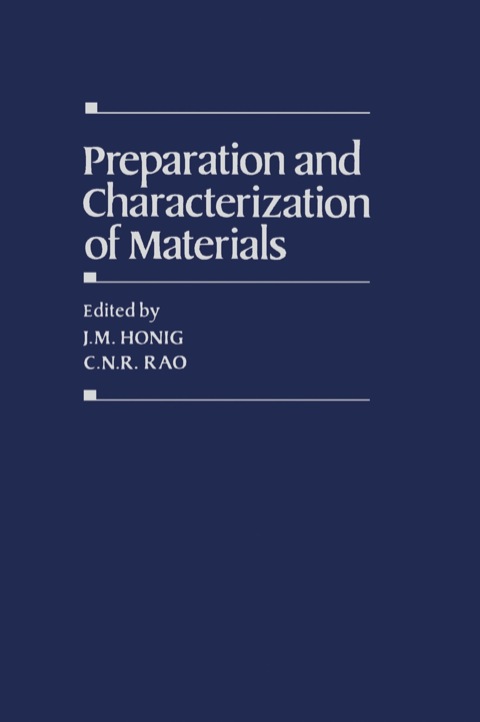 Cover image for book Preparation and Characterization of Materials