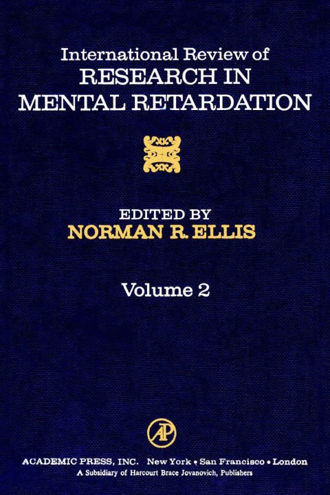 Cover image for book INT'L REV OF RESRCH IN MENTL RETARDTN V2